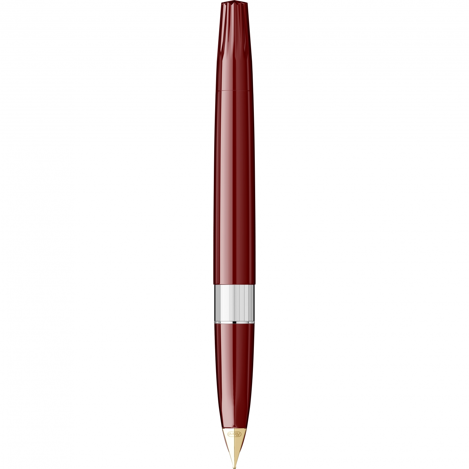 Imagine Produs Stilou Flaro Student Burgundy - Chrome Trim - Steel Nib GP Flaro 62 F