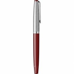 Stilou Flaro Student Burgundy - Chrome Trim - Steel Nib GP Flaro 62 F