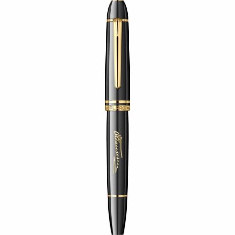 Stilou Flaro Dacia Prezidential Black - Gold Trim - 14k Nib Osmiu