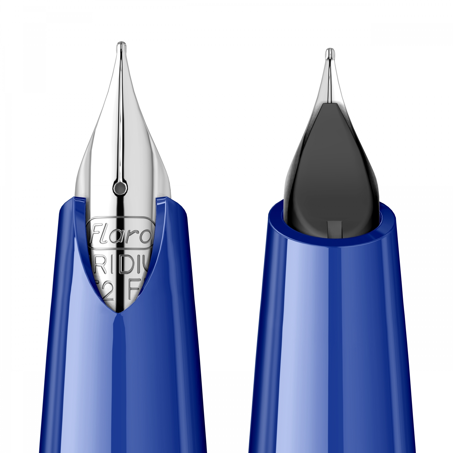 Imagine Produs Stilou Flaro Vega S Blue - Chrome Trim - Steel Nib Flaro 52 FK