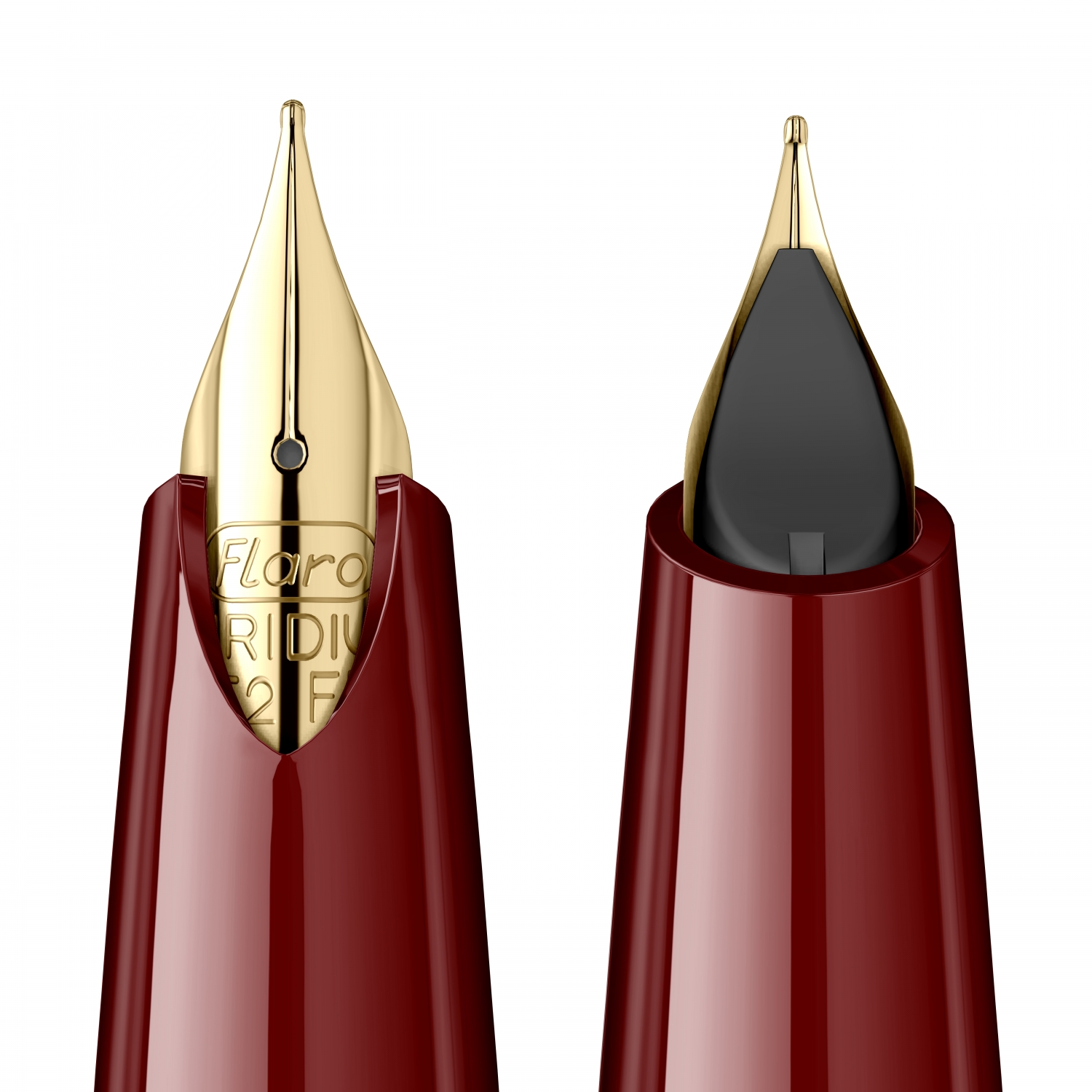 Imagine Produs Stilou Flaro Vega S Burgundy - Chrome Trim - Steel Nib GP Flaro 52 FK