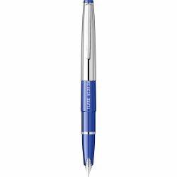 Blue - Chrome Cap - Chrome Trim - Steel Nib Flaro 52 FK
