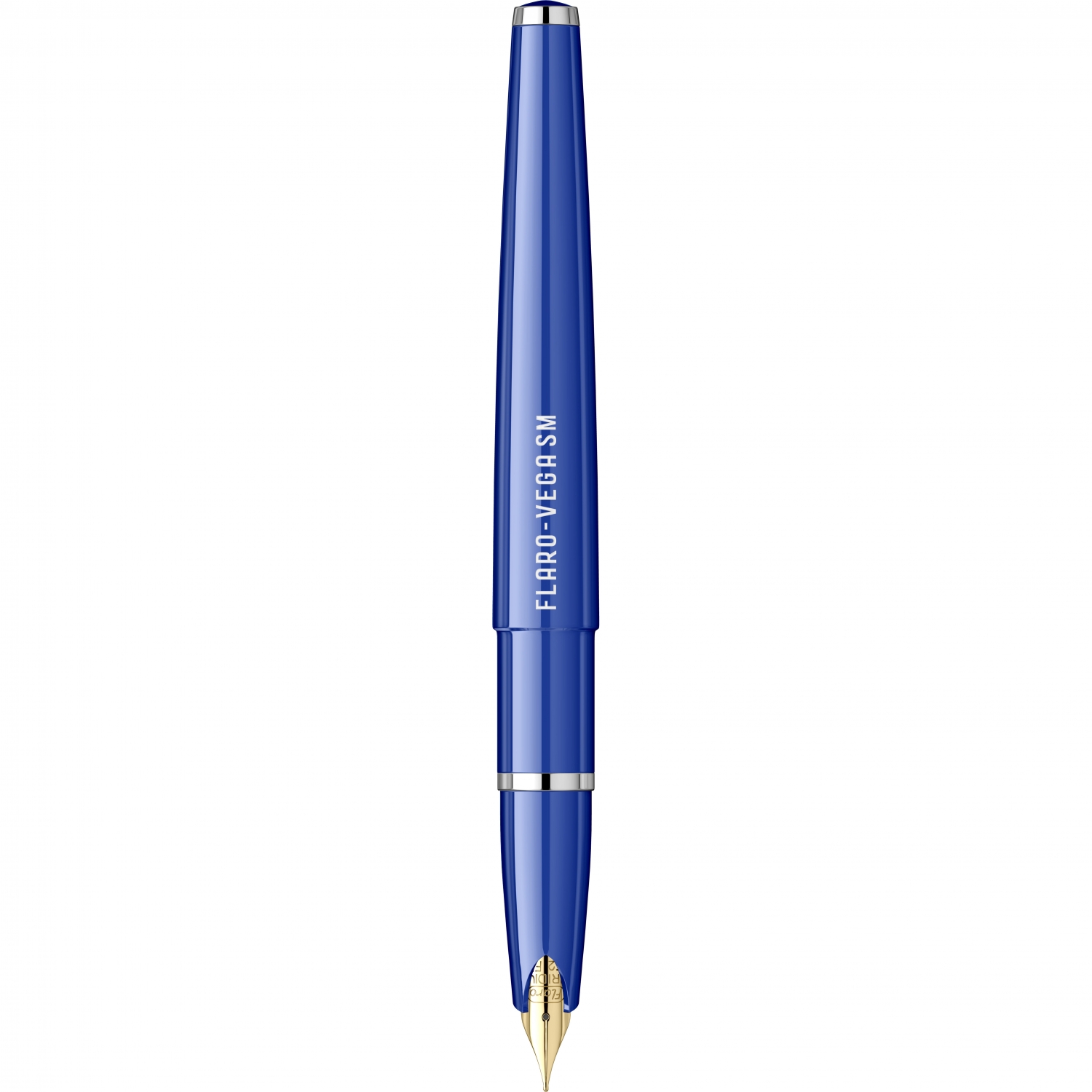 Imagine Produs Stilou Flaro Vega SM Blue - Chrome Cap - Chrome Trim - Steel Nib GP Flaro 52 FK