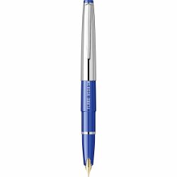 Blue - Chrome Cap - Chrome Trim - Steel Nib GP Flaro 52 FK