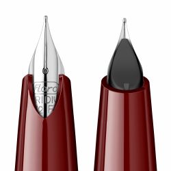 Stilou Flaro Vega SM Burgundy - Chrome Cap - Chrome Trim - Steel Nib Flaro 52 FK