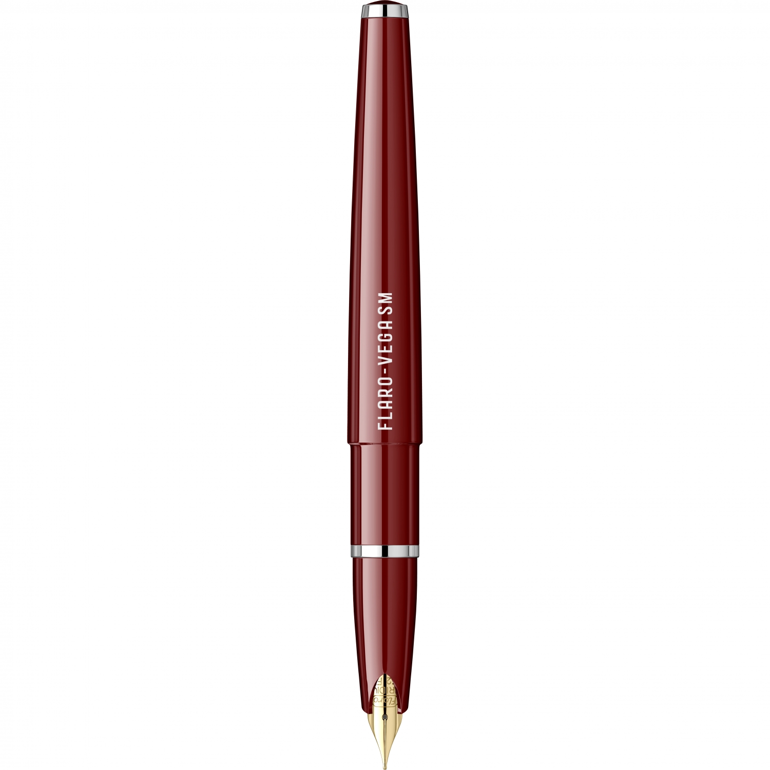 Imagine Produs Stilou Flaro Vega SM Burgundy - Chrome Cap - Chrome Trim - Steel Nib GP Flaro 52 FK