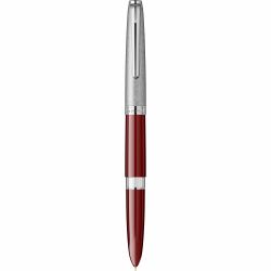 Stilou Flaro Sirius Burgundy - Satin Chrome Cap - Chrome Trim - Steel Nib GP Flaro 62 F