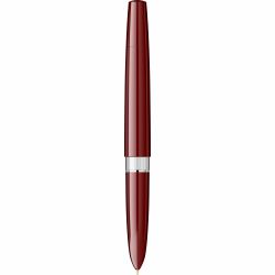 Stilou Flaro Sirius Burgundy - Satin Chrome Cap - Chrome Trim - Steel Nib GP Flaro 62 F