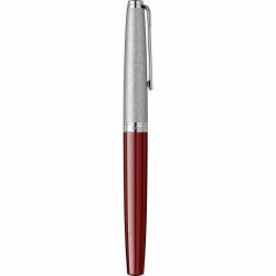 Stilou Flaro Sirius Burgundy - Satin Chrome Cap - Chrome Trim - Steel Nib GP Flaro 62 F